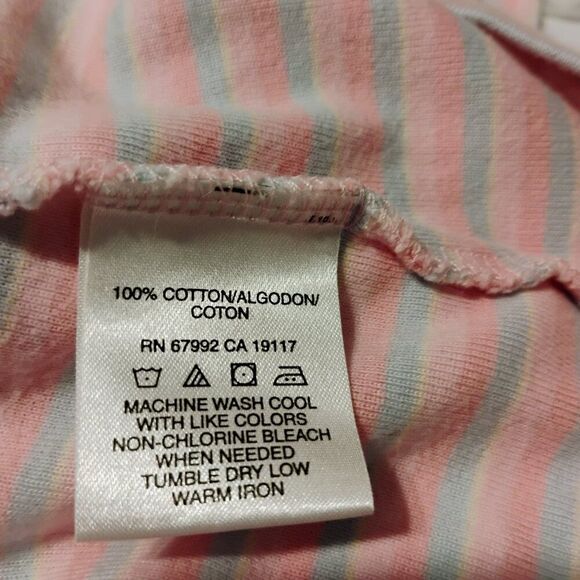 Sigrid Olsen Tank 100% Cotton Pastel Pink Blue Ribbon Bow Soft Comfortable LP - Picture 13 of 14